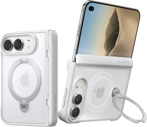�y�ő�25%OFF�zCASEKOO 360°��]�X�^���h�P�[�X �w��h�~ iPhone Duo/18 Pro / 18 Pro Max / iPhone17 / 17e / 16e / 17 Pro / 17 Pro Max / 15 Pro �P�[�X �ϏՌ� MagSafe�Ή� ���ϋv �w��h�~ ���ϖh�~ CASEKOO����