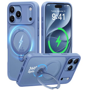 �y�ő�25%OFF�zCASEKOO 360°��]�X�^���h�P�[�X �w��h�~ iPhone18 Pro / 18 Pro Max / iPhone17 / 17e / 16e / 17 Pro / 17 Pro Max / 15 Pro �P�[�X �ϏՌ� MagSafe�Ή� ���ϋv �w��h�~ ���ϖh�~ CASEKOO����