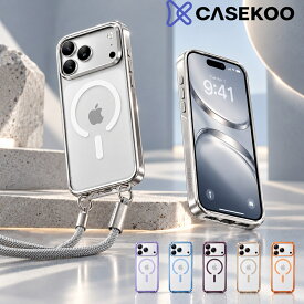 【1時間限定】最大20%OFF＋P10倍 CASEKOO 業界初ストラップ構造 Magsafe対応 LINKOO iPhone18 Pro 18 Pro max iPhone 17 17Pro 17 Pro Max iPhone 16 16Pro 16 Pro Max ケース クリア 隠しバックル耐衝撃 高耐久性 黄変防止 ハンドストラップ付属
