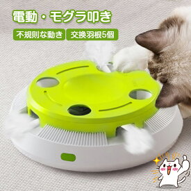 【自動OFF&モグラ叩き式】猫 おもちゃ 電動 自動 一人遊び モグラたたき 叩き 猫 玩具 ネコ おもちゃ 猫じゃらし 羽 ねこじゃらし 遊ぶ盤 回転盤 おもちゃ自動 知育 ストレス解消 グッズ 交換用羽根5枚付 子猫 玩具 留守番 ペット 人気 飽きない 省エネ