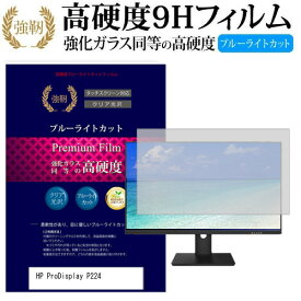 HP ProDisplay P224 [21.5インチ] 機種で使える 強化 ガラスフィルム と 同等の 高硬度9H ブルーライトカット 光沢タイプ 改訂版 液晶保護フィルム メール便送料無料