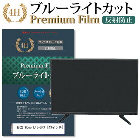 日立 Wooo L43-GP3 [43インチ] 機種で使える ブルーライトカット 液晶TV 保護フィルム メール便送料無料