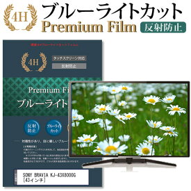 ＼25日はポイント10倍!!／ SONY BRAVIA KJ-43X8000G [43インチ] 機種で使える ブルーライトカット 液晶TV 保護フィルム メール便送料無料