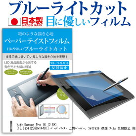 フィオン Kamvas Pro 16 (2.5K) [15.8インチ(2560x1440)] ペーパーテイスト 上質ペーパー。 ライクテイスト 保護 フィルム 反射防止 指紋防止 気泡レス 抗菌 メール便送料無料 jgs bgt 互換品