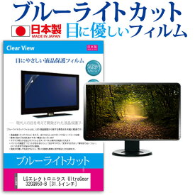 LGエレクトロニクス UltraGear 32GQ950-B [31.5インチ] 保護 フィルム カバー シート ブルーライトカット 反射防止 指紋防止 気泡レス 抗菌 液晶保護フィルム メール便送料無料