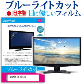 IODATA EX-YC171D [17.3インチ] 保護 フィルム カバー シート ブルーライトカット 反射防止 指紋防止 気泡レス 抗菌 液晶保護フィルム メール便送料無料 jgs bgt 互換品