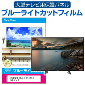 三菱電機 REAL LCD-40BT3 [40インチ] 液晶テレビ保護パネル 40型 ブルーライトカット テレビ保護パネル 40インチ 保護 フィルム 画面 モニター 破損 防止 有機ELテレビ UV 保護 テレビガード 薄型 カバー