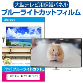 日立 Wooo L49-ZP3 [49インチ] 液晶テレビ保護パネル 49型 ブルーライトカット テレビ保護パネル 49インチ 保護 フィルム 画面 モニター 破損 防止 有機ELテレビ UV 保護 テレビガード 薄型 カバー