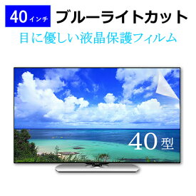 40インチ 40型 ブルーライトカット 液晶保護フィルム テレビ 画面 (W886×H498mm) フリーカットタイプ メール便 送料無料