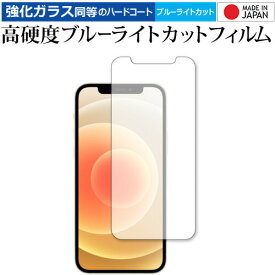 Apple iPhone 12 専用 強化ガラス と 同等の 高硬度9H ブルーライトカット クリア光沢 保護フィルム メール便送料無料