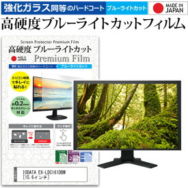 IODATA EX-LDC161DBM [15.6インチ] 機種で使える 強化ガラス と 同等の 高硬度9H ブルーライトカット クリア光沢 液晶保護フィルム メール便送料無料 jgs bgt 互換品