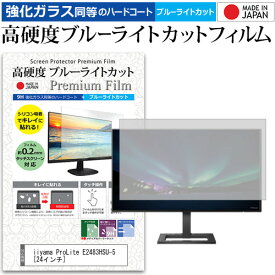 ＼30日はポイント最大5倍!!／ iiyama ProLite E2483HSU-5 [24インチ] 機種で使える 強化 ガラスフィルム と 同等の 高硬度9H ブルーライトカット クリア光沢 液晶保護フィルム メール便送料無料