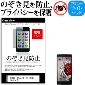 APPLE iPhoneSE 2016年版 [4インチ] 機種で使える のぞき見防止 覗き見防止 左右2方向 プライバシー 保護フィルム ブルーライトカット 反射防止 キズ防止 メール便送料無料