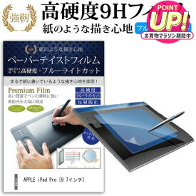 APPLE iPad Pro [9.7インチ] 機種で使える ペーパーテイスト 上質ペーパー。 ライクテイスト 強化 ガラスフィルム と 同等の 高硬度9H ブルーライトカット 反射防止 ペンタブレット用フィルム メール便送料無料 互換品