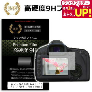 �I�����p�X OM-D E-M1 Mark II / E-M10 Mark II / PEN-F / PEN E-PL8 / E-P5 / PEN Lite E-PL7 / OM-D E-M5 Mark II / E-M1 / E-M10 (73mmx50mm) ���� �K���X�t�B���� �� ������ ���d�x9H �t�B���� �t���ی�t�B���� �f�W�J�� ��჌