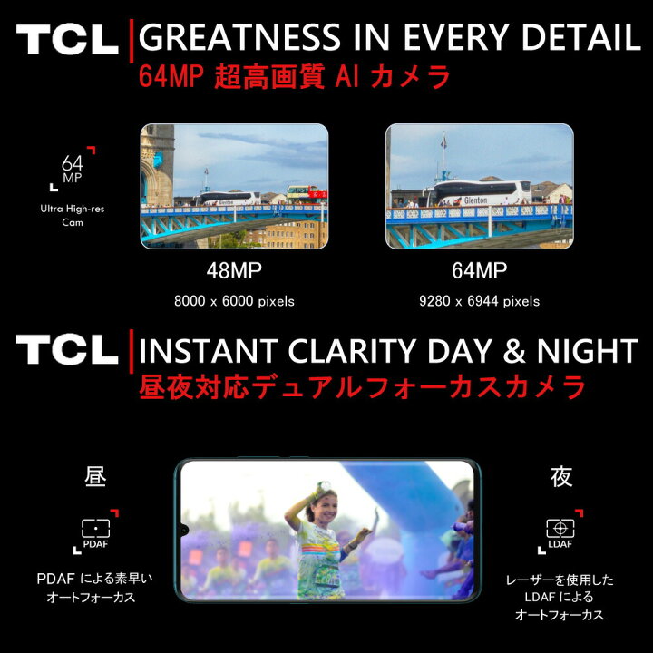 楽天市場】TCL 10 Pro 本体 クアッドカメラ 6400万画素 超広角 専用 