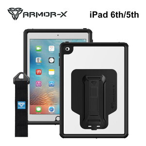 ARMOR-X - IP68 Waterproof Case with Hand Strap for iPad 6 / 5 ~XybN Ɩp  O HX