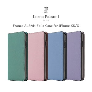 【正規販売代理店】 LORNA PASSONI PARIS ロルナ パッソーニ パリス France Chevere Sully Leather Folio Case for iPhone XS / X アイフォンXS / X用 高級 本革 手帳型ケース 全4色 カード収納 箱 ギフト プレゼント 傷や水に強い 職人 ハンドメイド 機能性 上品 4580395