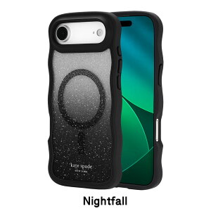 �y���K�㗝�X�z �P�C�g�X�y�[�h iPhone Air iPhone17 17Pro 17ProMax �X�}�z�P�[�X Kate Spade Wavy MagSafe Case �J�o�[ �u�����h �v�� �v���}�b�N�X �ϏՌ� �A�C�t�H�� ������� ���� �u���b�N �s���N ����