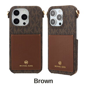 �}�C�P���R�[�X iPhone16 16Pro �P�[�X MICHAEL KORS - Wrap Case Pocket with Strap �X�}�z�P�[�X �u�����h �J�o�[ iPhone �A�C�t�H�� ��l ���� ���f�B�[�X