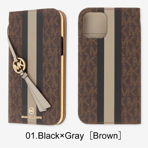 �y���K�㗝�X�z �}�C�P���R�[�X iPhone13 mini �X�}�z�P�[�X Magsafe�Ή� MICHAEL KORS FOLIO CASE STRIPE WITH TASSEL CHARM iPhone iPhone�P�[�X �A�C�t�H�� �u�����h �X�}�z �P�[�X �蒠 �蒠�^ �蒠�^�P�[�X �ی� 
