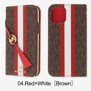 �y���K�㗝�X�z �}�C�P���R�[�X iPhone13 mini �X�}�z�P�[�X Magsafe�Ή� MICHAEL KORS FOLIO CASE STRIPE WITH TASSEL CHARM iPhone iPhone�P�[�X �A�C�t�H�� �u�����h �X�}�z �P�[�X �蒠 �蒠�^ �蒠�^�P�[�X �ی� 
