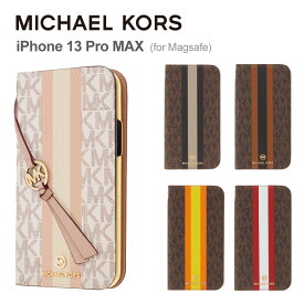 【正規代理店】 マイケルコース iPhone13 Pro Max スマホケース Magsafe対応 MICHAEL KORS FOLIO CASE STRIPE WITH TASSEL CHARM iPhone iPhoneケース アイフォン ブランド スマホ ケース 手帳型 手帳型ケース 保護 カバー カード 定期