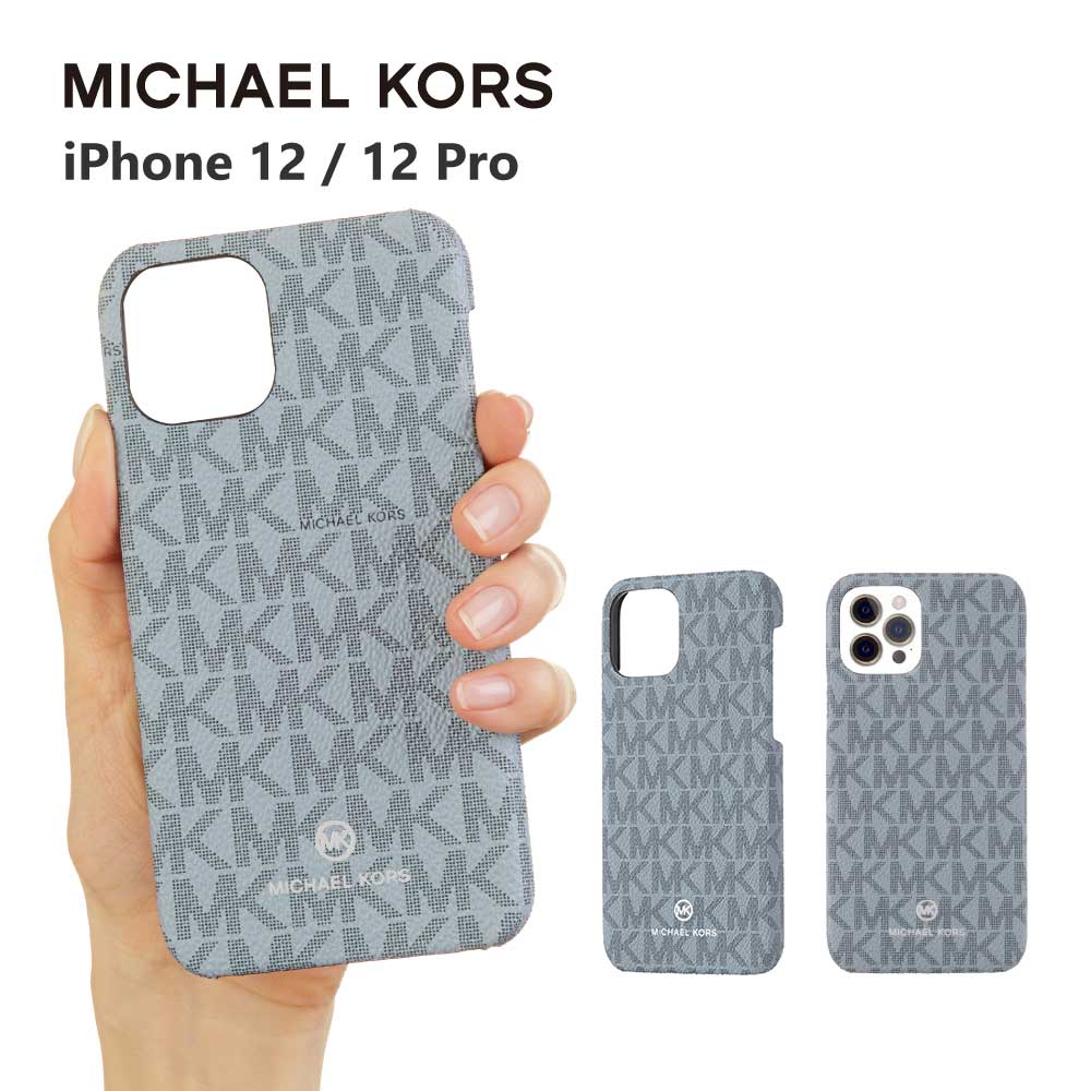 【正規代理店】 マイケルコース iPhone12 / iPhone12 Pro スマホケース MICHAEL KORS Slim Wrap Case  Signature [Pale Blue Admiral] iPhone iPhoneケース アイフォン ブランド スマホ ケース 薄型 おしゃれ  