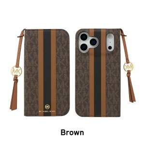 �}�C�P���R�[�X iPhone17 17Pro 17ProMax �蒠 �蒠�^ Folio Case Stripe with Tassel Charm Magsafe�Ή� �J�[�h���[ �X�}�z�P�[�X �u�����h �J�o�[ ��l ���� ���f�B�[�X ���킢�� ������� ��i ������ MICHAEL KORS