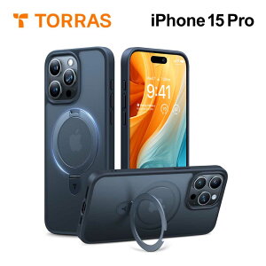 �y�K���X�t�B���������z TORRAS UPRO Ostand Matte Case iPhone15 15pro 15Plus 15promax �P�[�X ������ �ϏՌ� �ی� ��ʕی�K���X �t���ی� �ČRMIL�K�i �����O�X�^���h