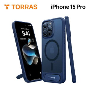 �y�K���X�t�B���������z TORRAS UPRO Pstand Case iPhone15 15pro 15Plus 15promax �P�[�X ������ �ϏՌ� �ی� ��ʕی�K���X �t���ی� �ČRMIL�K�i �X�^���h