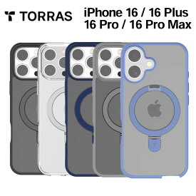 Torras iPhone16 16Plus 16Pro 16ProMax iphoneケース 全面保護 耐衝撃 スタンド 縦向き 横向き ブランド スマホケース クリア 透明 カバー magsafe対応 マグセーフ アイホン アイフォン Ostand Case