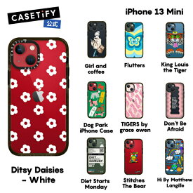 【公式】 CASETiFY iPhone 13Mini インパクトケース クリア ブラック クリア フロスト Tiger Pink with Blue Aries Moross Sticker iPhoneケース iPhone 13Mini 耐衝撃 保護ケース 透明