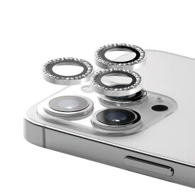 【公式】 CASETiFY グリッターカメラレンズジェム シルバー iPhone 15 iPhone 15Pro iPhone 15Pro Max iPhone 15Plus 用 強力レンズ保護 貼り付け簡単 指紋防止