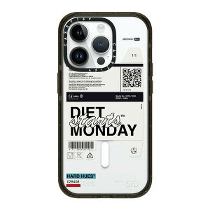 �y�����zCASETiFY iPhone14 iPhone 14Pro iPhone13 iPhone 13Pro �C���p�N�g�P�[�X Duty Free Casetify Diet Starts Monday Below 30 Degrees PP-0008 �O���b�V�[�u���b�N