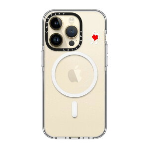 �y�����zCASETiFY iPhone14 iPhone 14Pro �N���A�P�[�X MagSafe�Ή� Bunnies Small Hunter Hipster Frenchie Black Pug Lift Clouds Skater JOHN White and Black Floral Love Space �ϏՌ� �ی�P�[�X ����