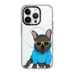 �y�����zCASETiFY iPhone14 iPhone 14Pro �N���A�P�[�X MagSafe�Ή� Bunnies Small Hunter Hipster Frenchie Black Pug Lift Clouds Skater JOHN White and Black Floral Love Space �ϏՌ� �ی�P�[�X ����