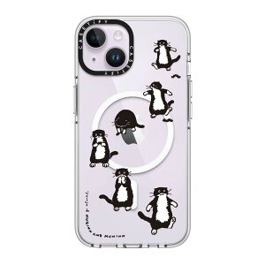�y�����zCASETiFY iPhone14 iPhone 14Pro �N���A�P�[�X MagSafe�Ή� Bunnies Small Hunter Hipster Frenchie Black Pug Lift Clouds Skater JOHN White and Black Floral Love Space �ϏՌ� �ی�P�[�X ����