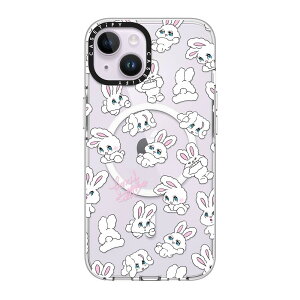 �y�����zCASETiFY iPhone14 iPhone 14Pro �N���A�P�[�X MagSafe�Ή� Bunnies Small Hunter Hipster Frenchie Black Pug Lift Clouds Skater JOHN White and Black Floral Love Space �ϏՌ� �ی�P�[�X ����