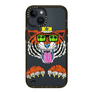 �y�����zCASETiFY iPhone14 �C���p�N�g�P�[�X �N���A �u���b�N �N���A �t���X�g Girl and coffee Baby Bear by Katie Benn Flowers Aries Moross Sticker iPhone�P�[�X iPhone14 �ϏՌ� �ی�P�[�X ����