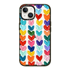 �y�����zCASETiFY iPhone14 �C���p�N�g�P�[�X �N���A �u���b�N �N���A �t���X�g Girl and coffee Baby Bear by Katie Benn Flowers Aries Moross Sticker iPhone�P�[�X iPhone14 �ϏՌ� �ی�P�[�X ����