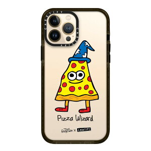 �y�����zCASETiFY iPhone 13ProMax �C���p�N�g�P�[�X �N���A �u���b�N �N���A �t���X�g Duty Free Diet Starts Monday Pizza Wizard Clouds Baby Bear by Katie Benn iPhone�P�[�X iPhone 13ProMax �ϏՌ� �ی�P�[�X ����