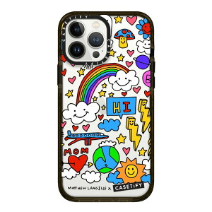 �y�����zCASETiFY iPhone 13ProMax �C���p�N�g�P�[�X �N���A �u���b�N �N���A �t���X�g Duty Free Diet Starts Monday Pizza Wizard Clouds Baby Bear by Katie Benn iPhone�P�[�X iPhone 13ProMax �ϏՌ� �ی�P�[�X ����
