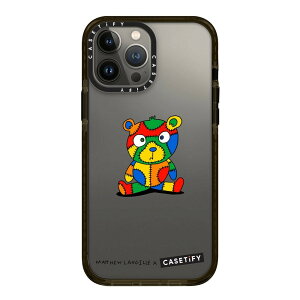�y�����zCASETiFY iPhone 13ProMax �C���p�N�g�P�[�X �N���A �u���b�N �N���A �t���X�g Duty Free Diet Starts Monday Pizza Wizard Clouds Baby Bear by Katie Benn iPhone�P�[�X iPhone 13ProMax �ϏՌ� �ی�P�[�X ����