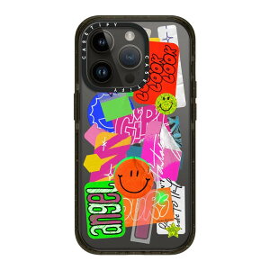 �y�����zCASETiFY iPhone 14Pro �C���p�N�g�P�[�X �N���A �u���b�N �N���A �t���X�g Clear Polka Daub Hearts Baby Bear by Katie Benn Flowers Aries Moross Sticker iPhone�P�[�X iPhone 14Pro �ϏՌ� �ی�P�[�X ����