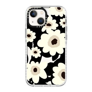 �y�����zCASETiFY iPhone 13Mini �C���p�N�g�P�[�X �N���A �u���b�N �N���A �t���X�g Bed of Tulips Clear Black Pug Lift Flowers Botanicals Rainbow Color Wheel iPhone�P�[�X iPhone 13Mini �ϏՌ� �ی�P�[�X ����