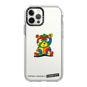 �y�����zCASETiFY iPhone 12Pro �C���p�N�g�P�[�X �N���A �u���b�N �N���A �t���X�g Duty Free Clouds Flutters Diet Starts Monday Pizza Wizard iPhone�P�[�X iPhone 12Pro �ϏՌ� �ی�P�[�X ����
