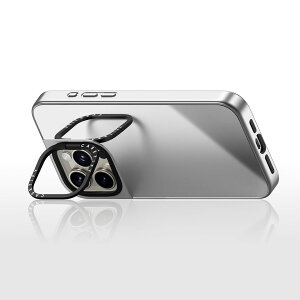 �y�����zCASETiFY iPhone 15 iPhone 15Pro iPhone 15Pro Max iPhone 15Plus �~���[�P�[�X�����O�X�^���h�P�[�X ���C�����X�[�d�ɑΉ� MagSafe �Ή� �V���o�[ (�u���b�N�o���p�[�j�u���b�N (�u���b�N�o���p�[) �V