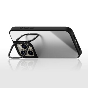 �y�����zCASETiFY iPhone 15 iPhone 15Pro iPhone 15Pro Max iPhone 15Plus �~���[�P�[�X�����O�X�^���h�P�[�X ���C�����X�[�d�ɑΉ� MagSafe �Ή� �V���o�[ (�u���b�N�o���p�[�j�u���b�N (�u���b�N�o���p�[) �V