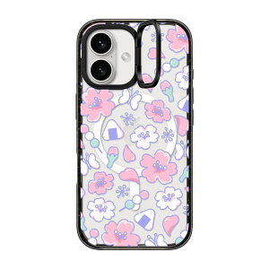 �y�����zCASETiFY iPhone 16 iPhone 16Pro iPhone 16Pro Max iPhone 16Plus �C���p�N�g�����O�X�^���h�P�[�X ���C�����X�[�d�ɑΉ� MagSafe �Ή� �}���`�J���[ miniJOHN Black Bow Daisy by Katie-s Collective LATE NIGHT